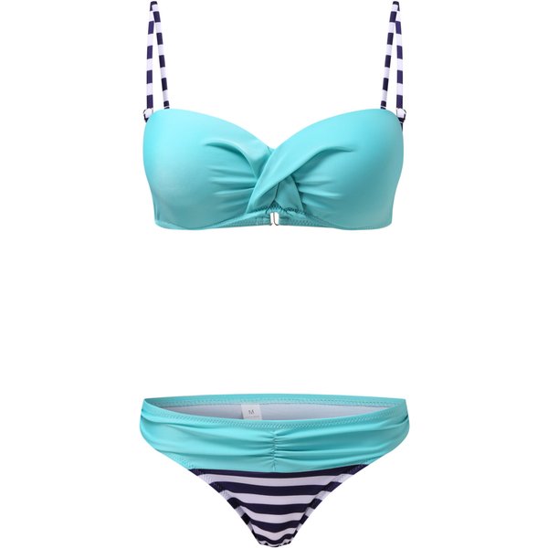 Women's High-Waisted Split Swimsuit Sexy Bikini Cross-Over Hard Underwire European American Style