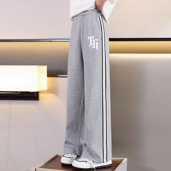 Mother&Kids Girls' Wide-Leg Pants Kids' Casual Sweatpants Girls' Sports Pants Big Kids-image