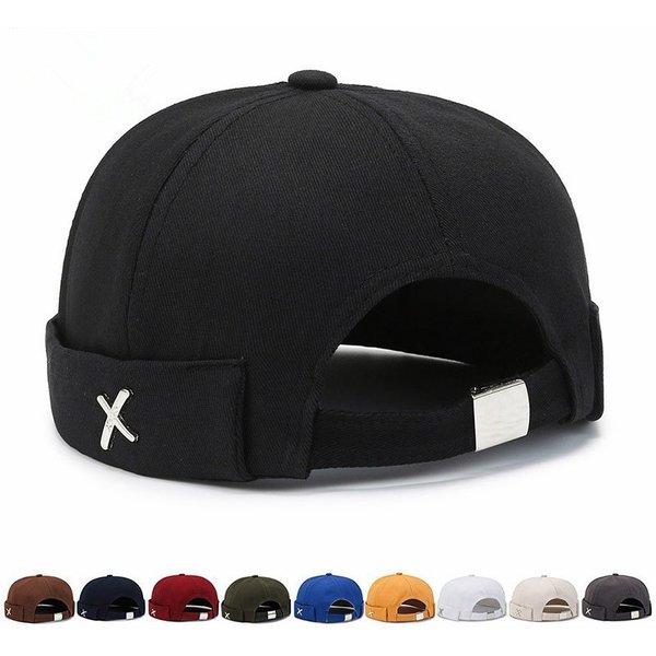 Men's Hats Melon Skin Hat Spring And Autumn Street Personality Brimless Round Hat Sailor Landlord Hat Men And Women Hip Hop Niche Trend Hat