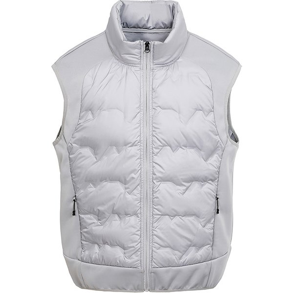 Men's Slim Fit Down Vest – Lightweight Warmth, Stand Collar, Black/Grey/Beige, S-3XL-image