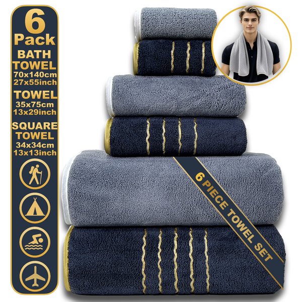 Coral Fleece Towel Set 8-Piece Luxury Bath Face Towel Bundle Ultra Soft Highly Absorbent Home Travel Essential-image