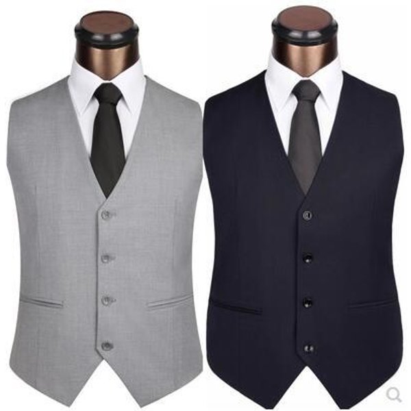 Men's Clothing Slim Suit Vest Suit Vest Casual Professional Vest Groomsmen Vest-image