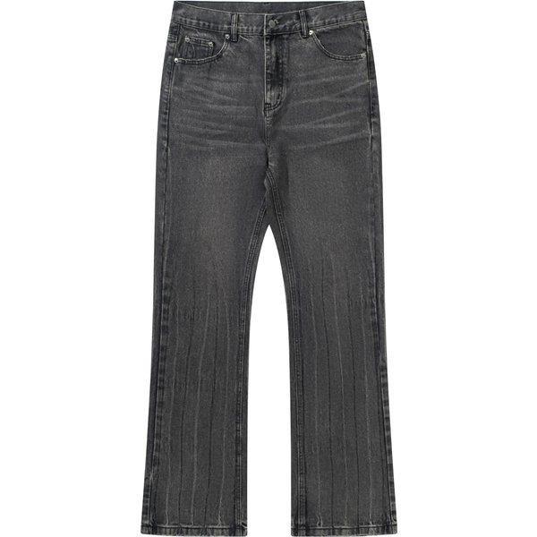 Men's Clothing Niche Washed Damaged Old Flared Denim Casual Trousers Flared Jeans With Holes