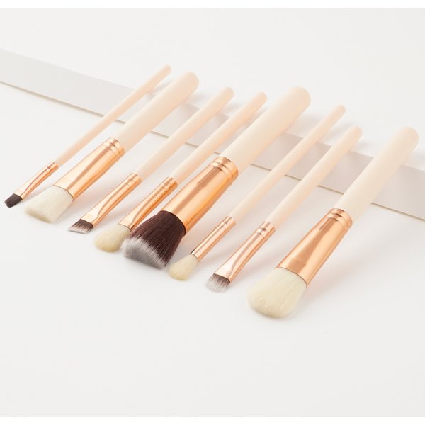 8 Pcs Makeup Brushes, Beauty Tools, Skin Tone, Powder Brush, Eyebrow Brush, Makeup Gujhui-image