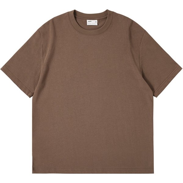 Loom 2025 European And American Cross-Border Clothing Spring Summer Round Neck Short Sleeve Loose 240g Pure Cotton