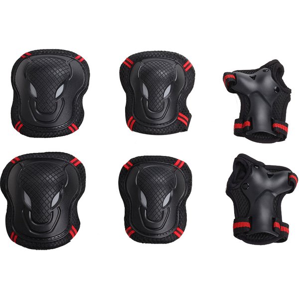Protective Sports Gear For Ice Skating Men Women Roller Skating Knee Pads Wrist Braces Children's Bull Wolf Face Elbow Pads Balance Bikes-image