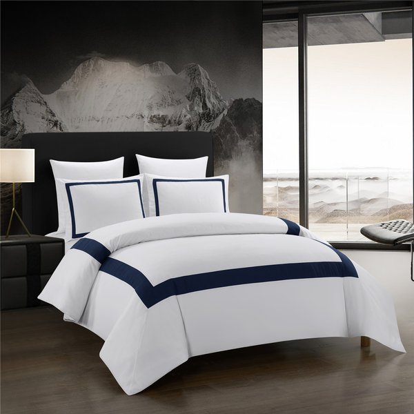 Three Piece Set Duvet Cover Quilt Cover Bedding Set Hotel Style-image
