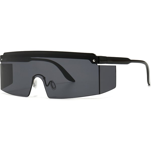 Popular Sunglasses For Men Street Photography Ins Celebrity Model Square One-Piece Flat-Top Sunglasses 4398-image