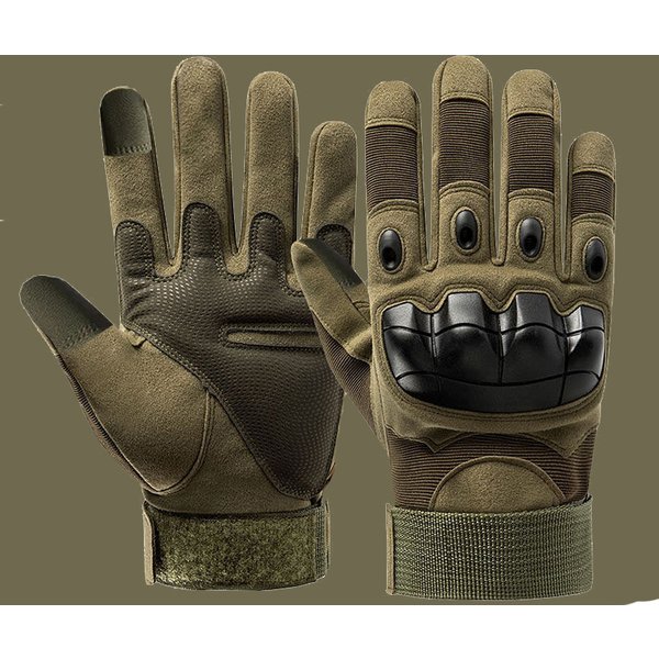 Tactical Gloves Men's Black Eagle Full Finger Military Fans Outdoor Mountaineering Training Fitness Riding Half Finger Wear-Resistant Cut-Resistant Mo-image