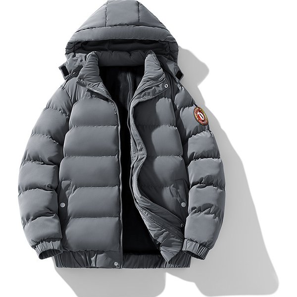 Men's Clothing New Thick Warm Loose Hooded Tide Down Jacket-image