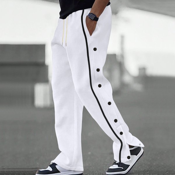 Men's Casual Trousers Spring 2026 New Style Color Blocked Loose Fitting Jogger Pants Best Selling Sports Wear