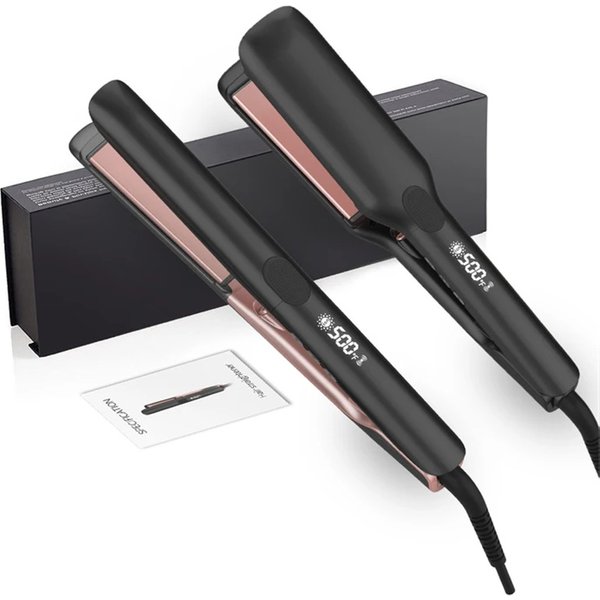 Hair Curler Straight Dual Purpose Electric Plywood Household Curling Iron Negative Ion High Temperature Hair Straightener Vibration Straightener-image