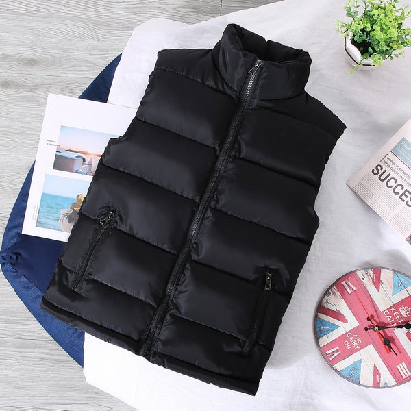 Men's Clothing Men's Vest Winter New Cotton Waistcoat Trend Leisure Cotton Cotton Vest Cotton Jacket Men's Clothing Printed Logo-image