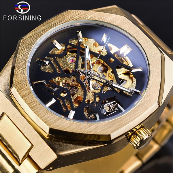 Men's Automatic Skeleton Mechanical Watch - Stylish Casual & Business Timepiece With Stainless Steel Strap, 30M Water Resistance, 33Mm Round Dial-image