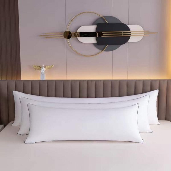 Premium Long Pillow For Couples - Soft & Supportive Memory Foam Core (Hypoallergenic, Breathable Cover, 60X40Cm)-image