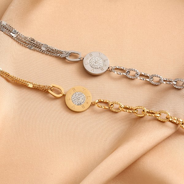 New Cross-Border Titanium Steel Bracelet European And American Trendy Brand Series Micro Inlaid Full Diamond Fashion-image