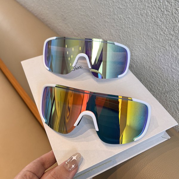 Outdoor Sports Riding Mountaineering Skiing Windproof Protective Sunglasses Black Frame Mercury Super Frame Slim Motorcycle Glasses-image