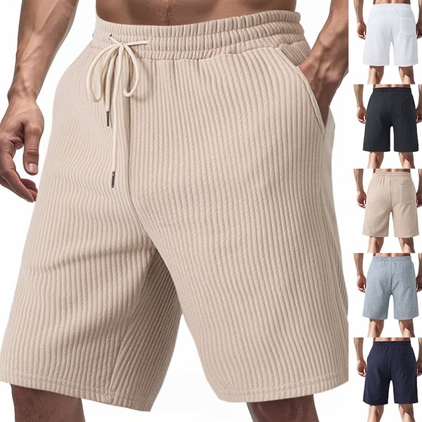 New Men's Summer Jacquard Casual Sports Loose Trendy Beach Shorts-image