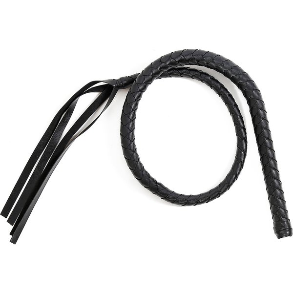 Sex Products Couple Supplies Black Leather Whip Handmade Straight Whip Sm Passion Bondage Fun Whip Sex Toys-image