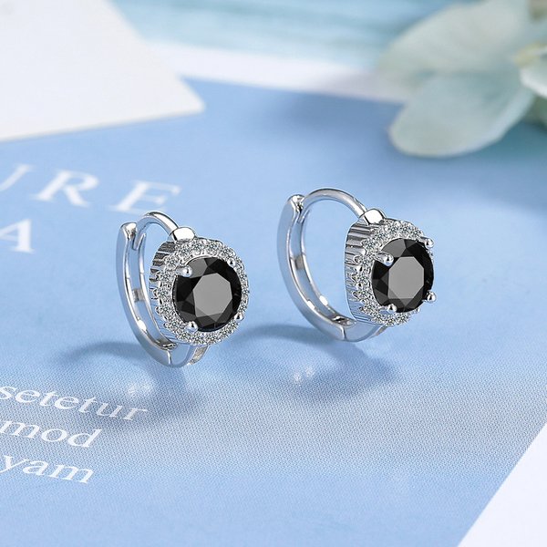 Micro Pave Zircon Full Diamond Ear Cuff Hoop Personality INS Style Versatile Earrings Fashion Jewelry-image