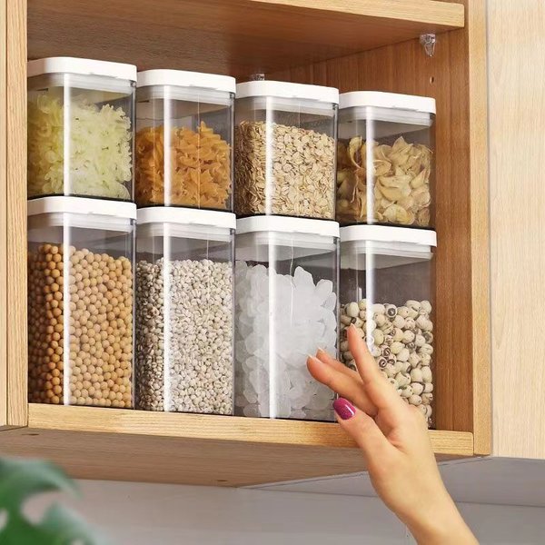 Sealed Jar Storage Box Grains Moisture Proof And Insect Proof Storage Jar Noodles Dry Goods Kitchen Plastic Bottle-image