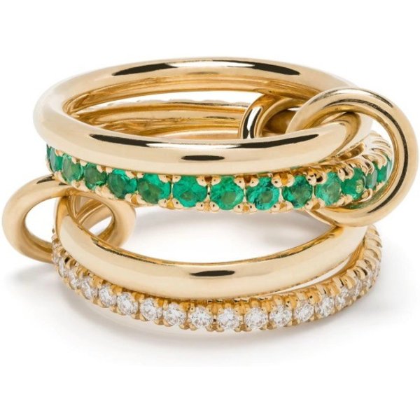 Luxury Interlocking Ring High-End Copper Inlay Zircon Creative Trendy Jewelry