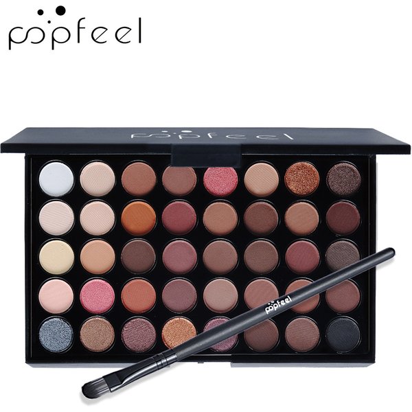 Eye Shadow 40 Color Eyeshadow Pearlescent Matte Earth Color Eyeshadow Palette With Brush Set Eyeshadow Makeup Eyeshadow-image