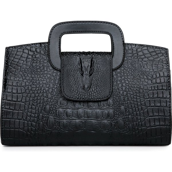 Women's Bags 2023 New Crocodile Pattern Clutch Bag Cross-Shoulder Handbag Cross-Border Bag-image
