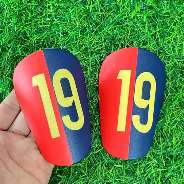 Shin Guard Red And Blue Straight Spelling Number 19 Extra Small Football Shin Pads Mini Mini Shin Pads Training Supplies