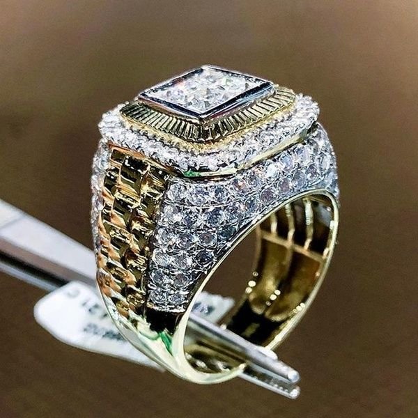 Hip Hop Style Hiphop Ring Men's Trend Brand Hip Hop Ring Diamond Ring Hip Hop Punk Rock Fashion Street Ring-image
