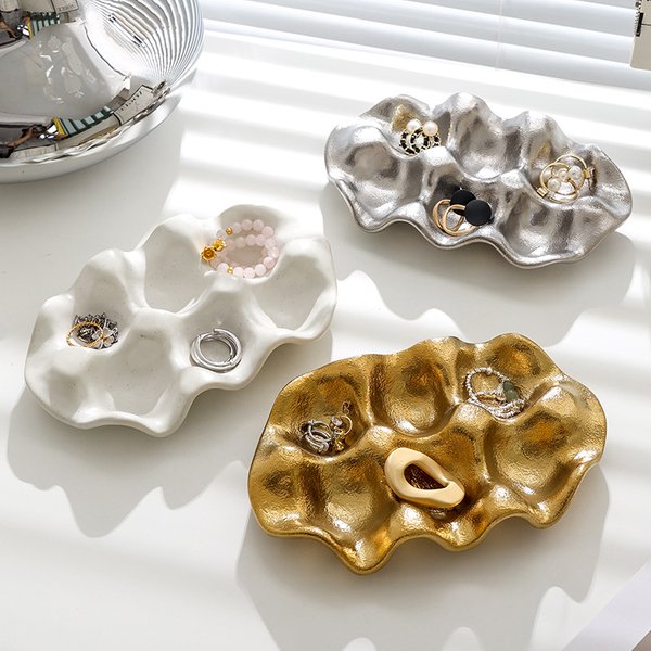 Creative Photography Ceramic Props Egg Tray Display Tray Jewelry Storage High Value Tray-image