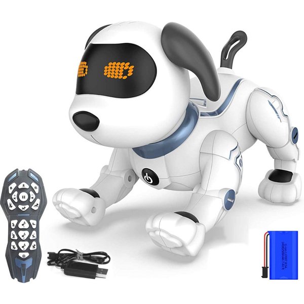 Electric Pet Robot Dog Children's Early Education Remote Control Programming Stunt Dog Intelligent Bionic Pet Dog Toy-image