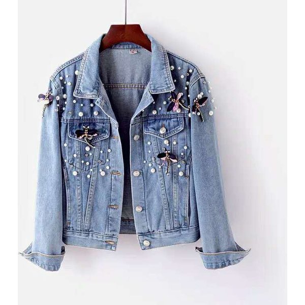 Women's Clothing 2024 autumn new fashion embroidered denim jacket for women loose short temperament versatile jacket tops for women