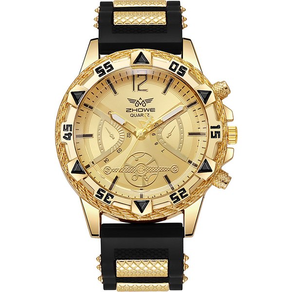 Men's Watches New Business Casual Sports Fashion Large Dial Silicone Blue Light Quartz Men's Watch In Stock