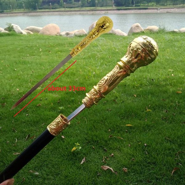93Cm Luxury Gold Handle Walking Stick Man Fashionable Cane Women Party Walking Canes Elegant Vintage Detachable Walking Cane-image