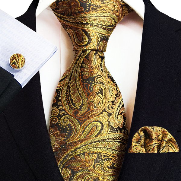 Apparel Accessories Paisley Waist Flower Men's Tie Pocket Square Cuff Three Piece Suit-image