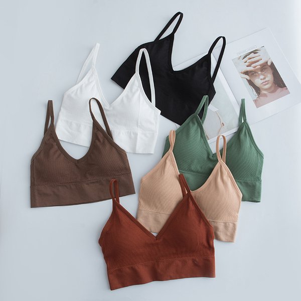 Women's Clothing Seamless Tube Top For Girls With Chest Pads And No Steel Ring Vest Underwear Suspenders With Big U Back Bra For Ladies