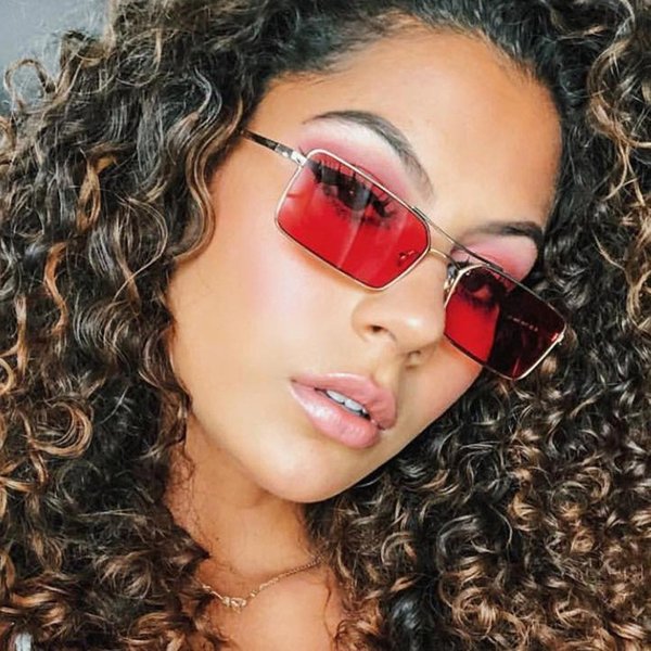 Double Beam Square Metal Sunglasses Trendy All Match Personality Sunglasses For Men And Women-image