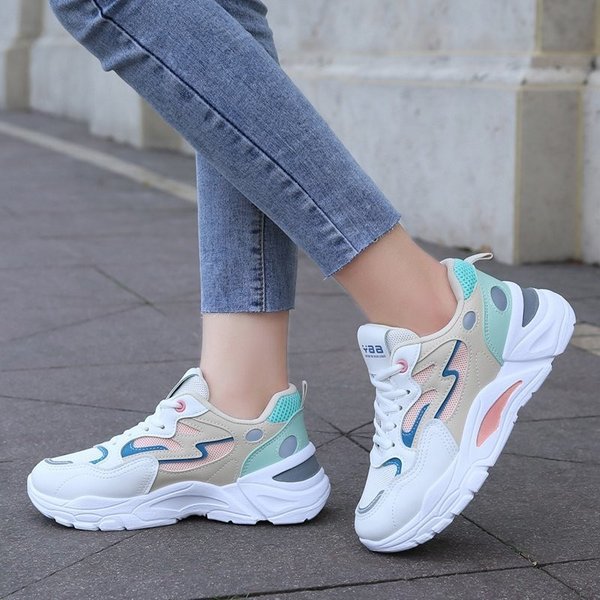 Woman Basketball Shoes Sports Shoes Sneakers Rubber Sole Canvas Arch Support Breathable Footgear-image