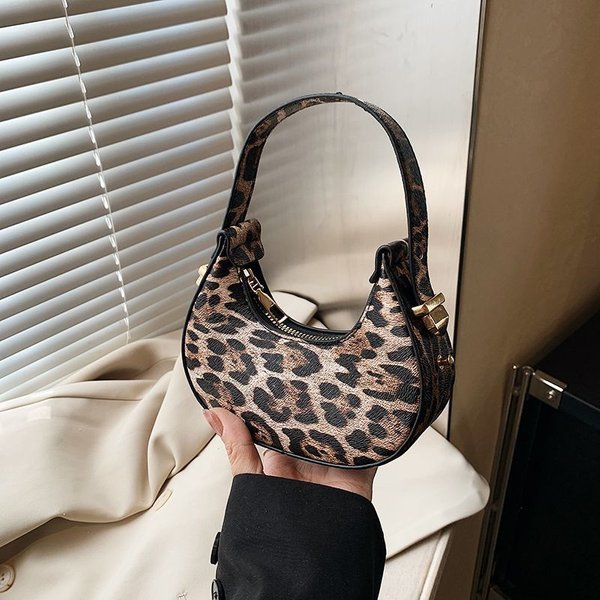High-End Mini Leopard Print 2024 New Fashion Underarm Bag For Women Ins Internet Celebrity Versatile Handbag