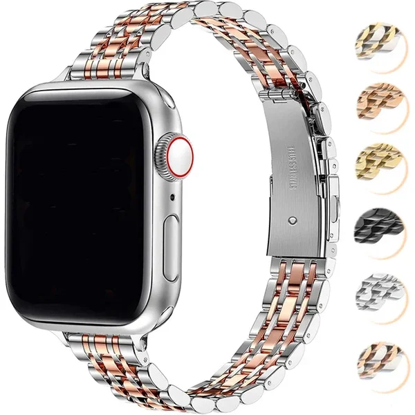 Stainless Steel Strap For IWatch Ultra 2 Band 49mm 42mm 44mm Metal Bracelet IWatch Series 9 8 7 6 SE 5 4 3 Women 45mm 41mm