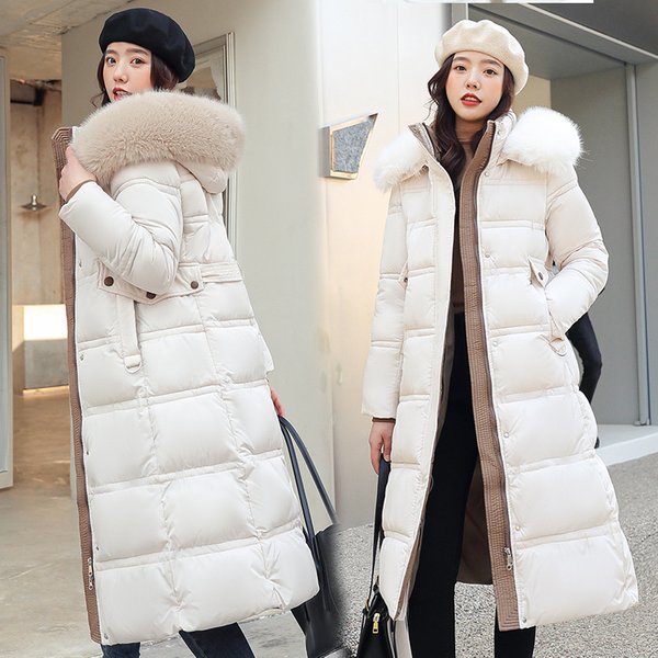 Winter Coats Cotton-Padded Jacket For Women Cotton-Padded Jacket Mid-Length Knee-Length Korean Version Loose Thickened Cotton-Padded Jacket Trendy-image