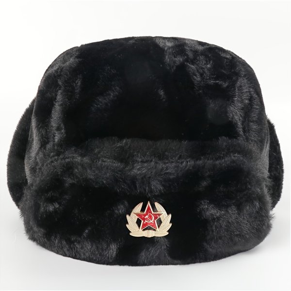1 Piece T Rabbit Hair Outdoor Hat Hearing Protection, Russian Warm Cold Hat, Ideal Choice For Gifts