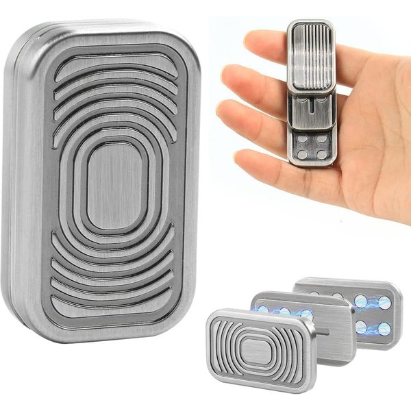 Decompression toy Metal fidget spinner Push three-layer sound wave magnetic decompression toy