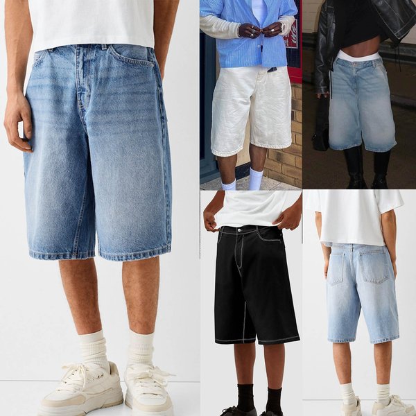 Men's Clothing Classic Men's Denim Shorts - Mid-Thigh 5-Inch Inseam Straight Leg Casual Summer Jeans Shorts - S-XXL (Non-Stretch Cotton)-image
