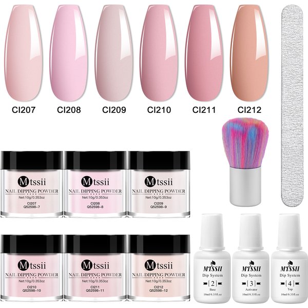 11Pcs 10G Dipping Set Natural Dry No Lamp Cure Glitter Pigment Dip Powder Liquid System Kit Nail Art Decoration-image