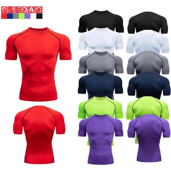 Men's Clothing Men's Sports Tight Short Sleeved Quick Drying Clothes Running Compression Cycling T Shirt Sportswear
