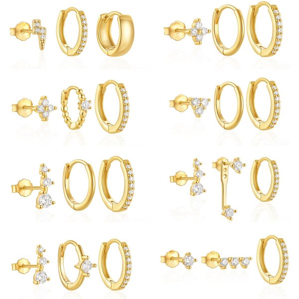 Classic Earrings, High End Temperament Stud Huggie Earrings Set