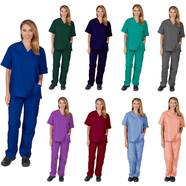 Women's Hospital Polyester-Cotton Design Hand-Washing Clothes Doctor Short-Sleeved Work Clothes Spa Beauty Clothes Split Suit Hand-Washing Clothes-image