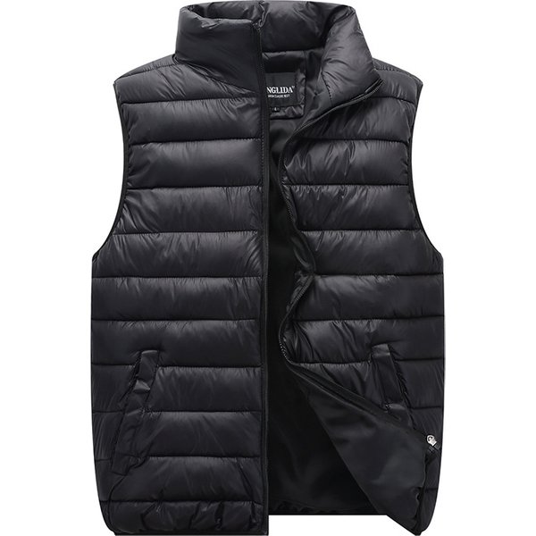 Men's Clothing Vest Stand Collar Cotton Jacket Vest Jacket Down Cotton Vest Waistcoat